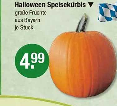 Halloween Speisekürbis - große Früchte aus Bayern je Stück