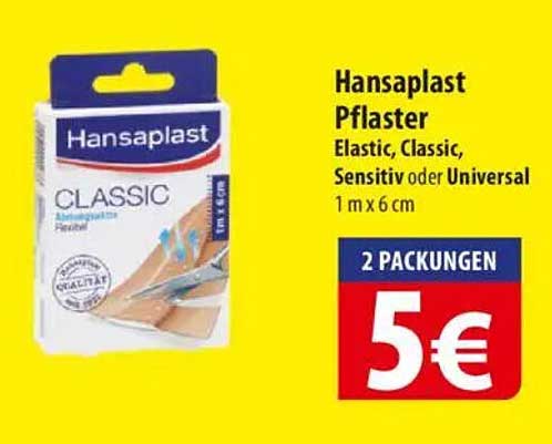 Hansaplast Pflaster - Elastic, Classic, Sensitiv oder Universal