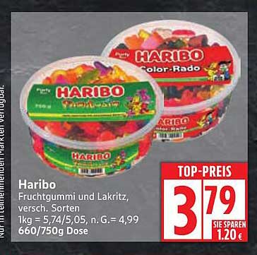 HARIBO Fruchtgummi und Lakritz, verschiedene Sorten