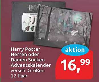 Harry Potter Herren oder Damen Socken Adventskalender