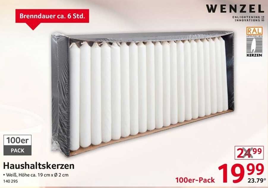 Haushaltskerzen 100er-Pack