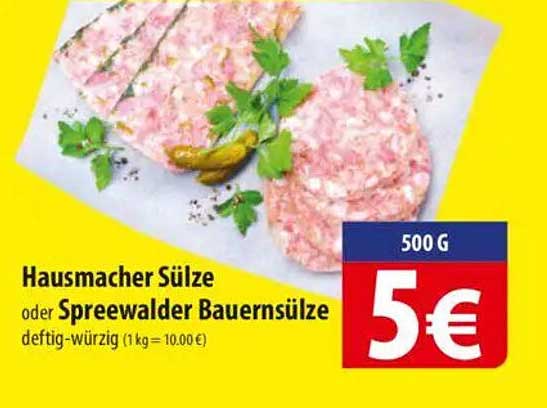 Hausmacher Sülze oder Spreewalder Bauernsülze 500g