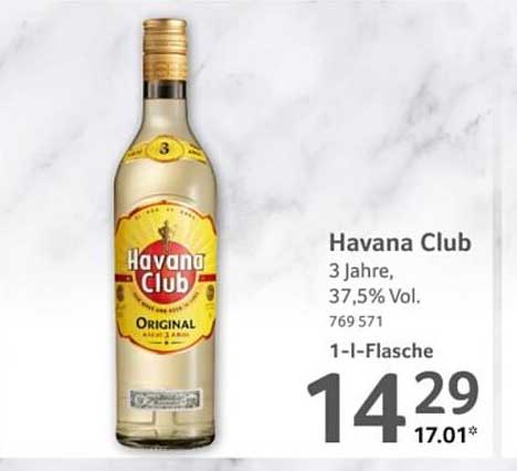 Havana Club 3 Jahre - Original Rum 1 l Flasche