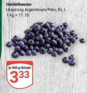 Heidelbeeren Ursprung Argentinien/Peru, KL I