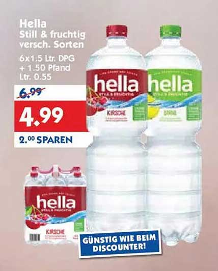 Hella Still & Fruchtig 6x1.5 Ltr. DPG - Verschiedene Sorten
