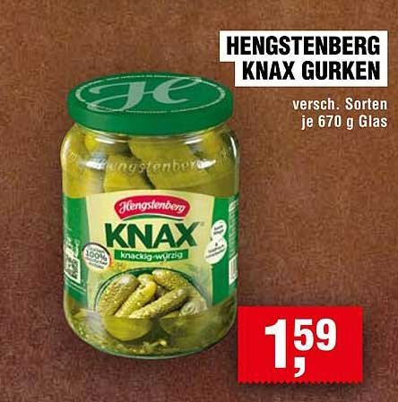 HENGSTENBERG KNAX GURKEN - 670 g Glas