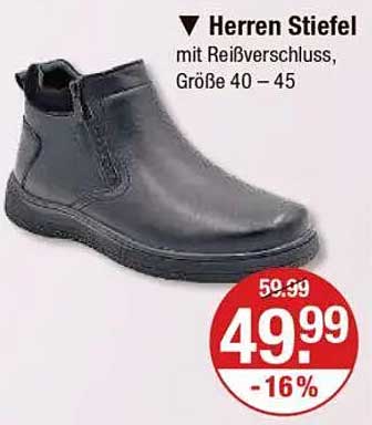 Herren Stiefel mit Reißverschluss, Größe 40 – 45
