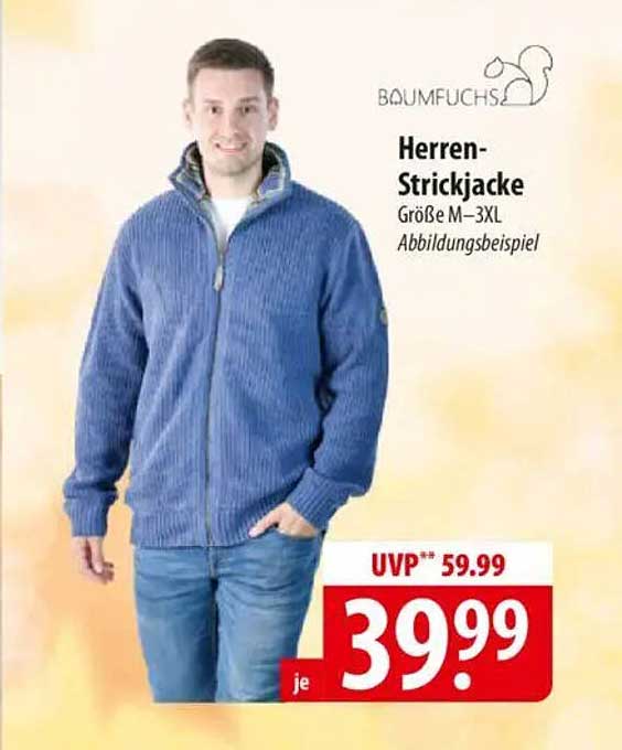 Herren-Strickjacke Größe M–3XL
