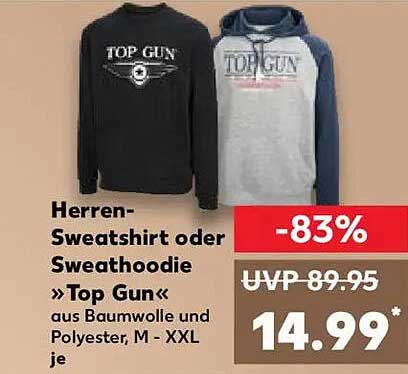Herren-Sweatshirt oder Sweathoodie »Top Gun«