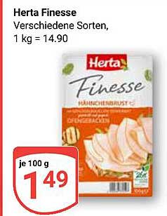 Herta Finesse Hähnchenbrust - Verschiedene Sorten