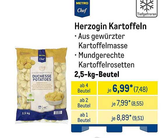 Herzogin Kartoffeln 2,5-kg-Beutel