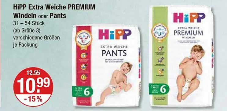 HiPP Extra Weiche PREMIUM Windeln oder Pants - 31 - 54 Stück (ab Größe 3)