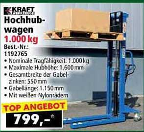 Hochhubwagen 1.000 kg von KRAFT
