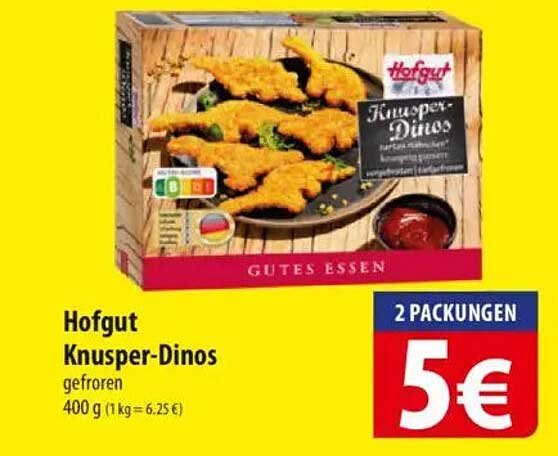 Hofgut Knusper-Dinos - 2 Packungen für 5 €