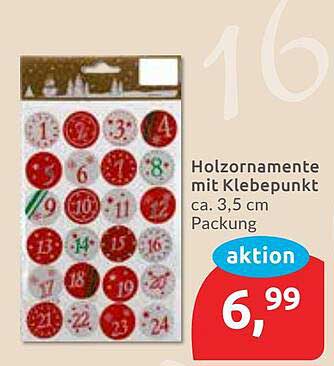 Holzornamente mit Klebepunkt – ca. 3,5 cm, Packung