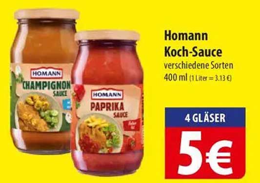 Homann Koch-Sauce verschiedene Sorten 400 ml