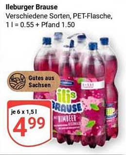 Ileburger Brause 6 x 1,5 l - Verschiedene Sorten, PET-Flasche