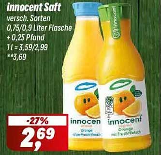 innocent Saft - Verschiedene Sorten in 0,75/0,9 Liter Flasche