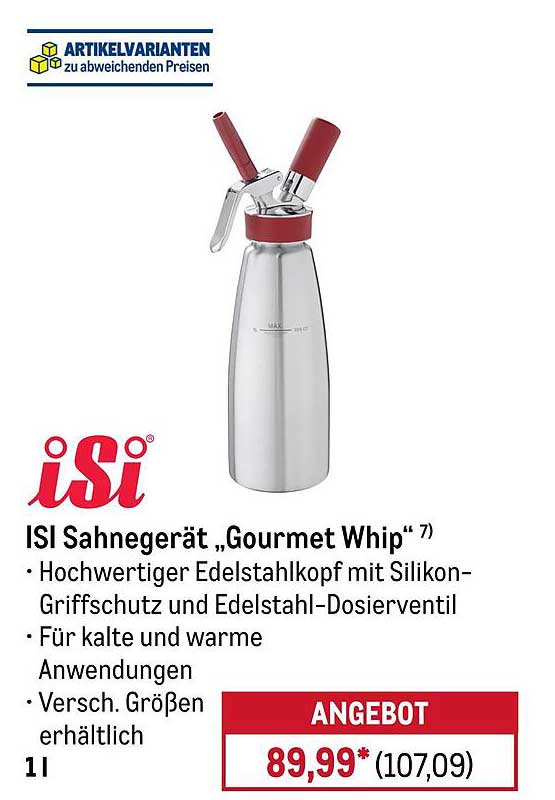 ISI Sahnegerät „Gourmet Whip“