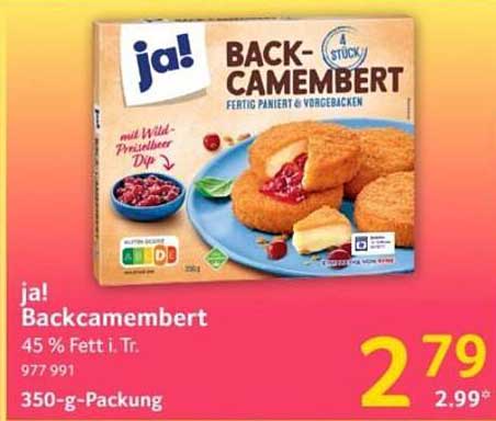 ja! Backcamembert 350-g-Packung