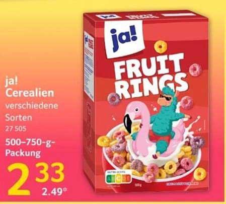 ja! Fruit Rings Cerealien 500-750 g
