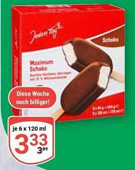 Jeden Tag Maximum Schoko 6 x 120 ml