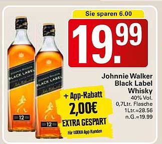 Johnnie Walker Black Label Whisky 0,7L - 19,99€