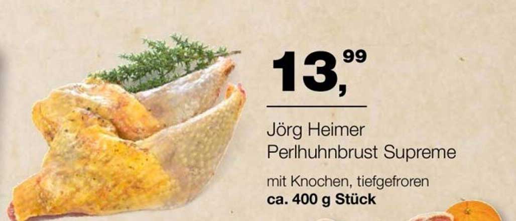 Jörg Heimer Perlhuhnbrust Supreme mit Knochen, tiefgefroren, ca. 400 g Stück