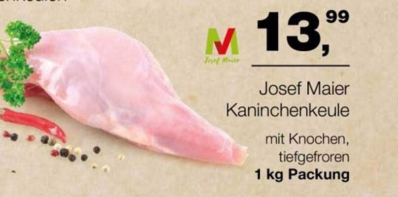 Josef Maier Kaninchenkeule mit Knochen, tiefgefroren - 1 kg Packung