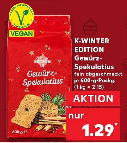 K-WINTER EDITION Gewürz-Spekulatius 600-g Packung