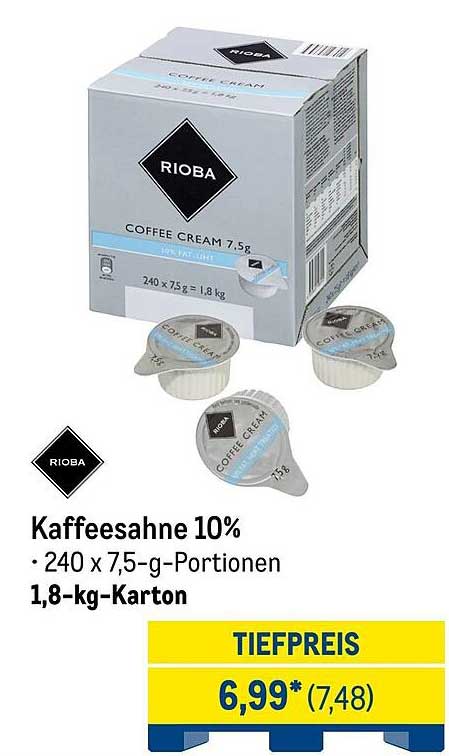 Kaffeekreation mit Rioba Kaffeesahne 10%