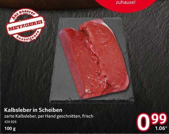 Kalbsleber in Scheiben
