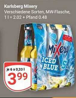 Karlsberg Mixery - Verschiedene Sorten, MW-Flasche, 6 x 0,33 l