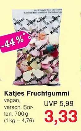 Katjes Fruchtgummi, vegan, 700 g