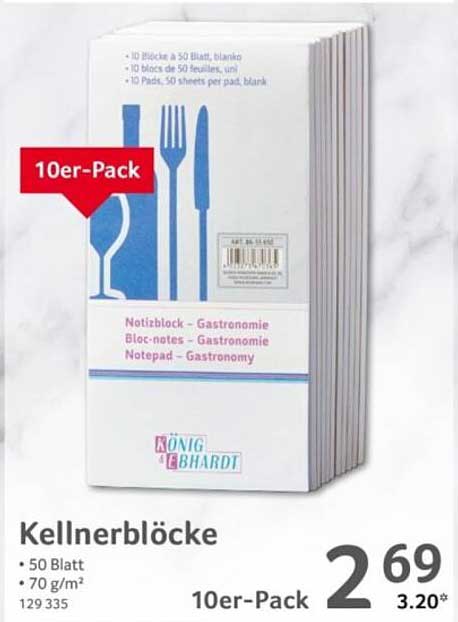 Kellnerblöcke 10er-Pack