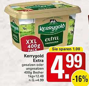 Kerrygold Extra gesalzen oder ungesalzen 400g Becher