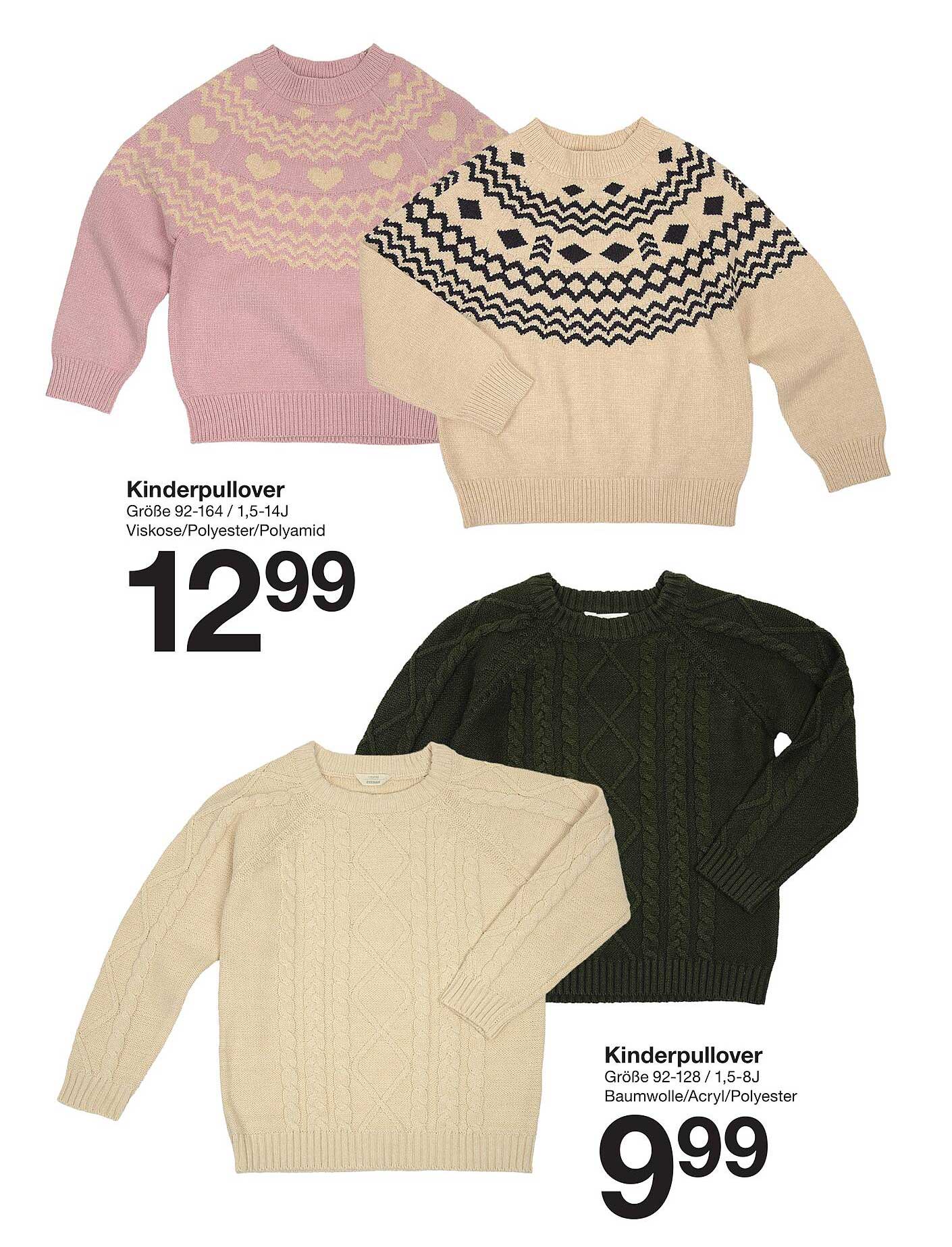 Kinderpullover in verschiedenen Designs - Jetzt bei Zeeman!