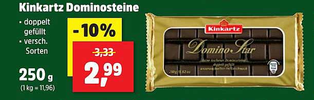 Kinkartz Dominosteine 250 g - jetzt nur 2,99 €!