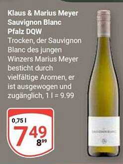 Klaus & Marius Meyer Sauvignon Blanc Pfalz DQW