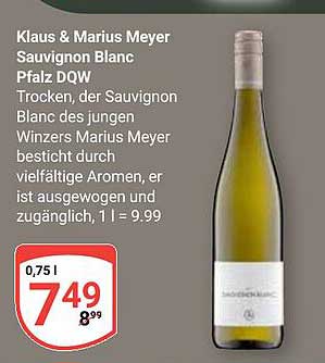 Klaus & Marius Meyer Sauvignon Blanc Pfalz DQW