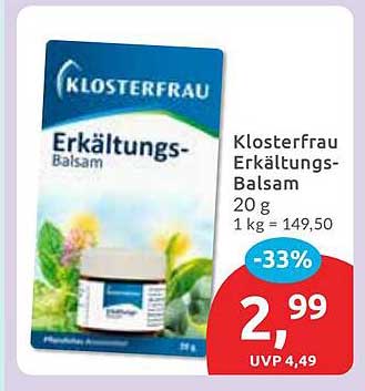 Klosterfrau Erkältungs-Balsam 20 g