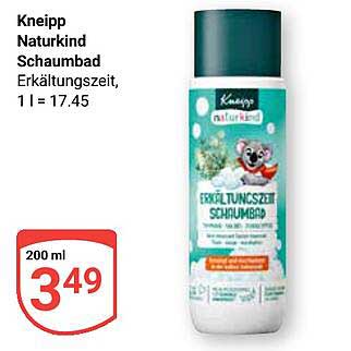 Kneipp Naturkind Schaumbad Erkältungszeit 200 ml