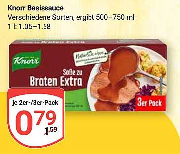 Knorr Basissauce - Soße zu Braten Extra, 3er Pack