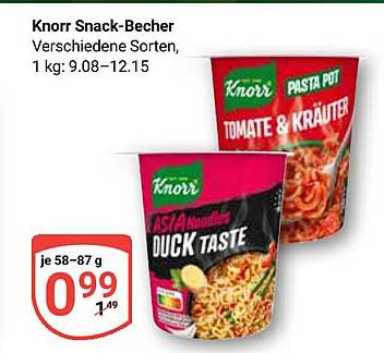 Knorr Snack-Becher - Verschiedene Sorten