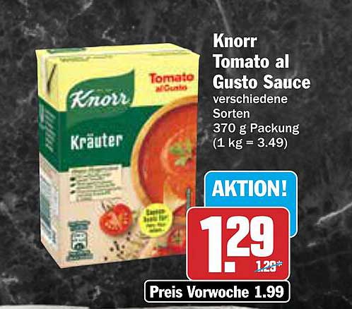 Knorr Tomato al Gusto Sauce - verschiedene Sorten