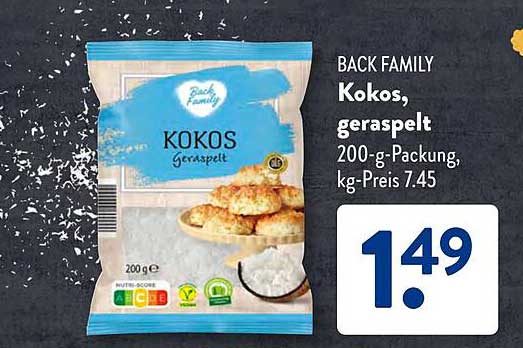 Kokos, geraspelt - 200-g-Packung