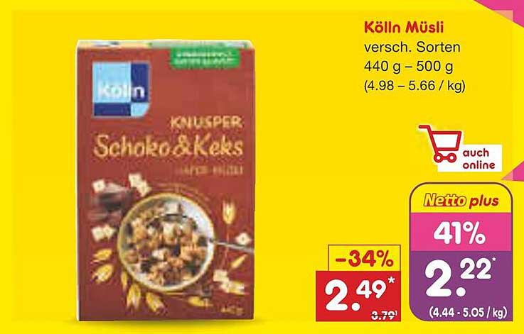 Kölln Müsli Knusper Schoko & Keks 440 g - 500 g
