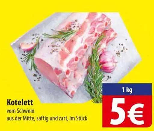 Kotelett vom Schwein - Saftig und zart im Stück