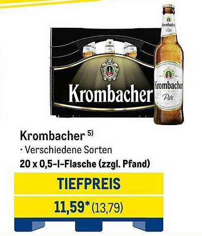 Krombacher 20 x 0,5l Flasche – Verschiedene Sorten