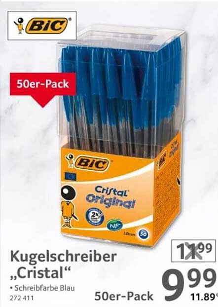 Kugelschreiber „Cristal“ – 50er-Pack von BIC